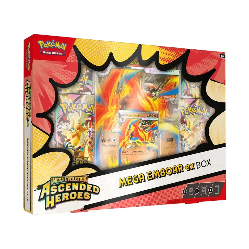 Pokémon TCG: Mega Evolution—Ascended Heroes Mega Emboar ex Box
